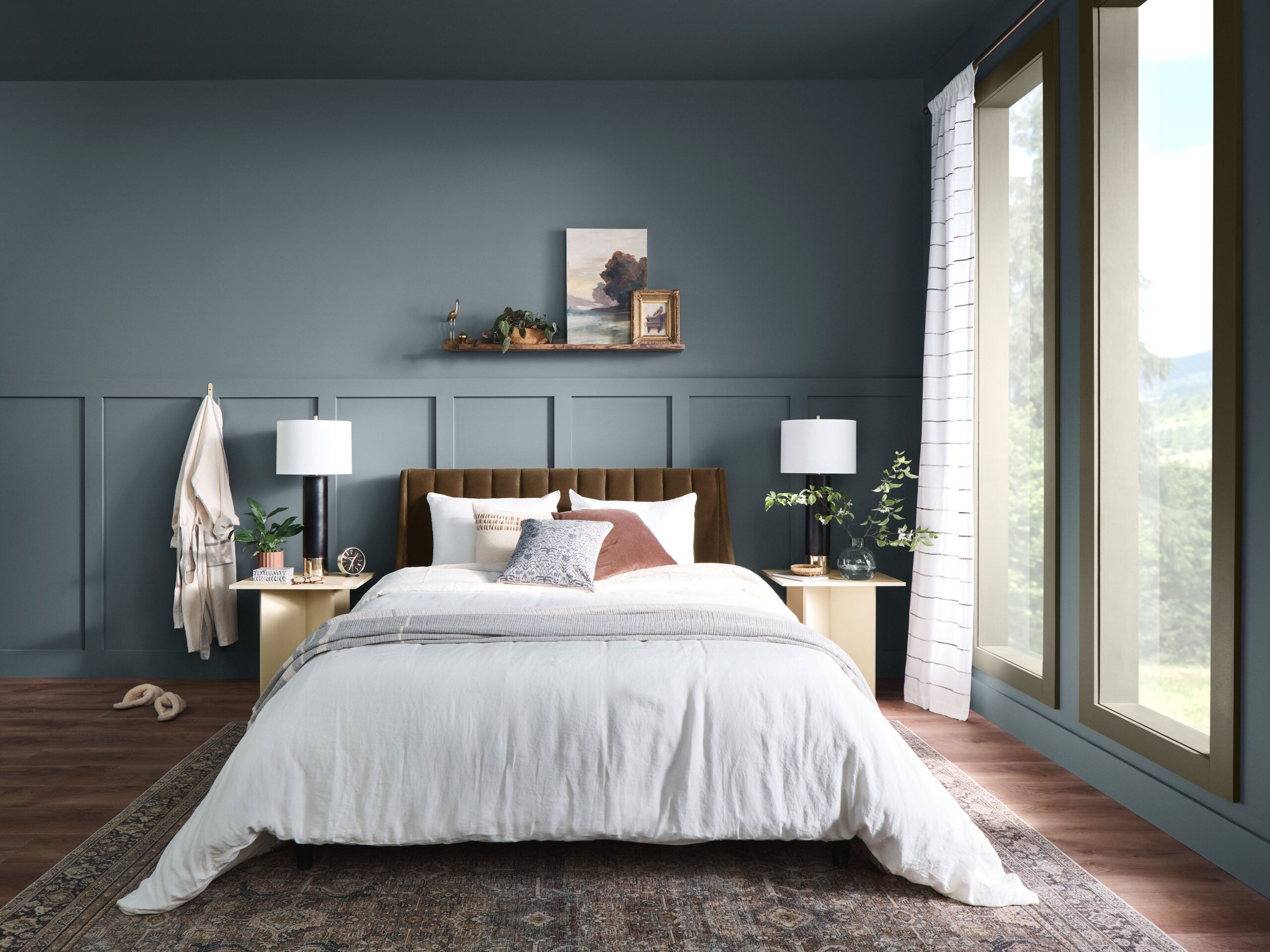 Gray Trim Paint Update in the Guest Bedroom image