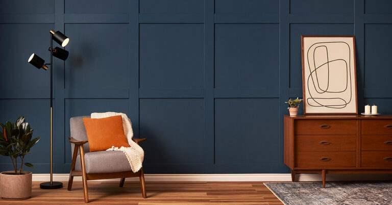 Grid Molding Focal Wall