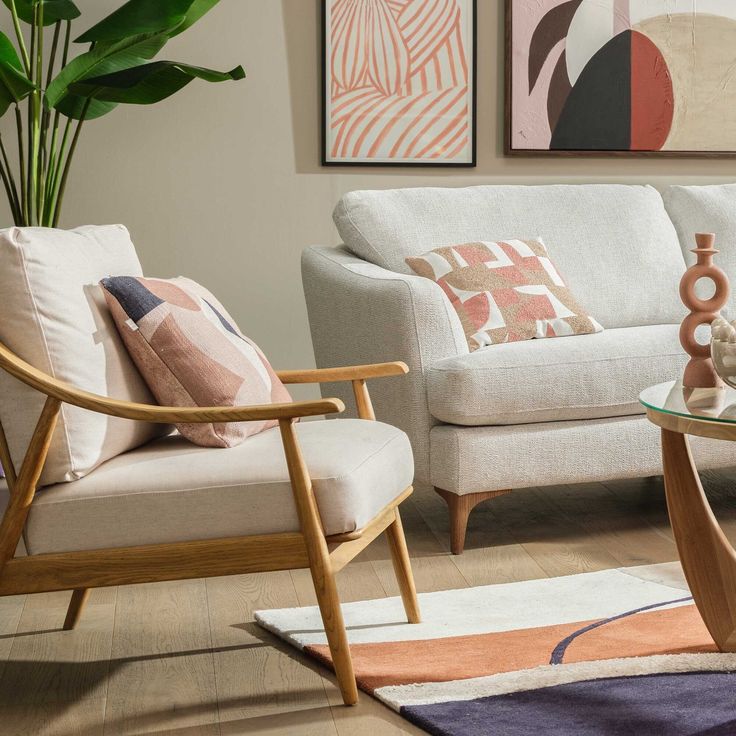 neutral accent chair image