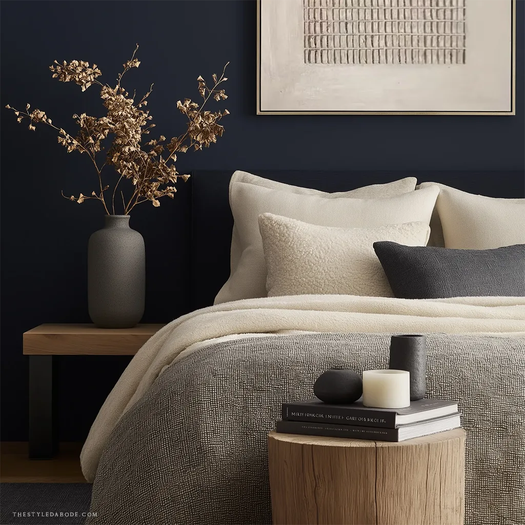 Moody Modern Vintage Master Bedroom image