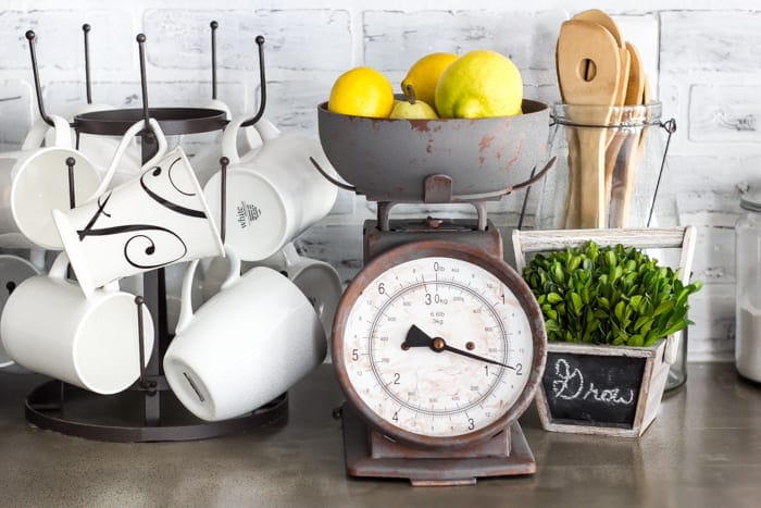 faux rusted vintage scale image